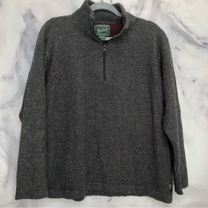 Woolrich gray wool blend pull on sweater